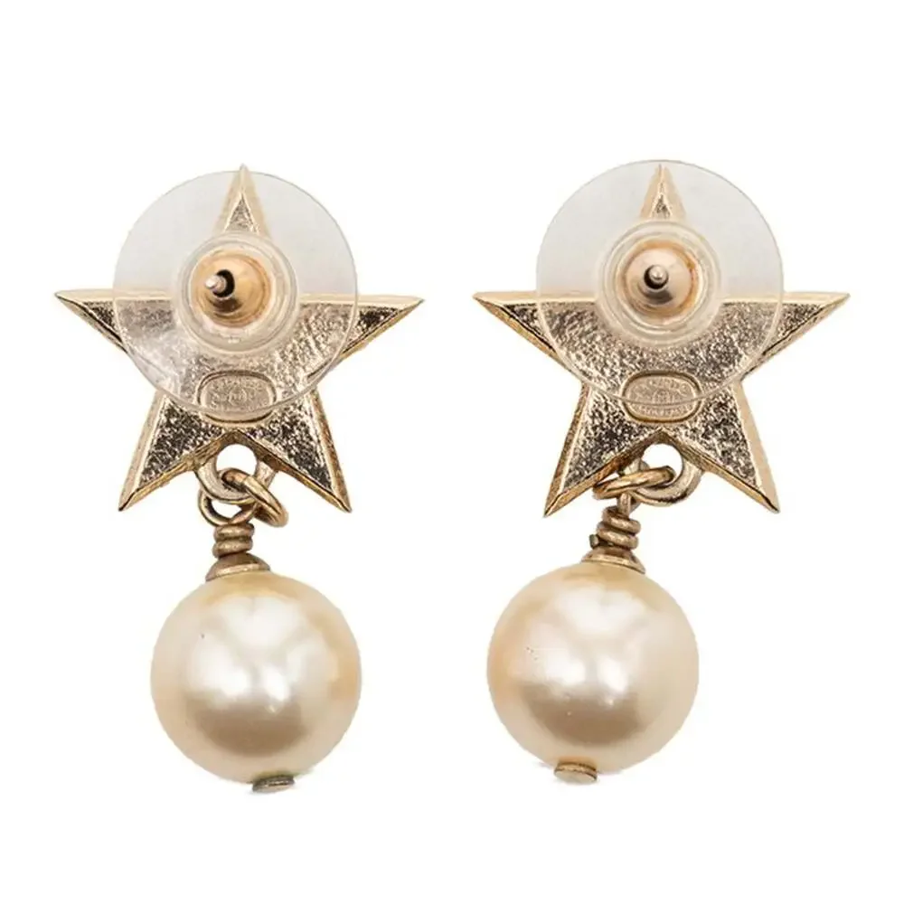 Chanel Cc Logo Star Earrings Metal #247002C83B - Picture 2 of 4